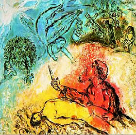 The sacrifice of Isaac by Marc Chagall