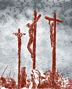 Typical image of Jesus crucifixion